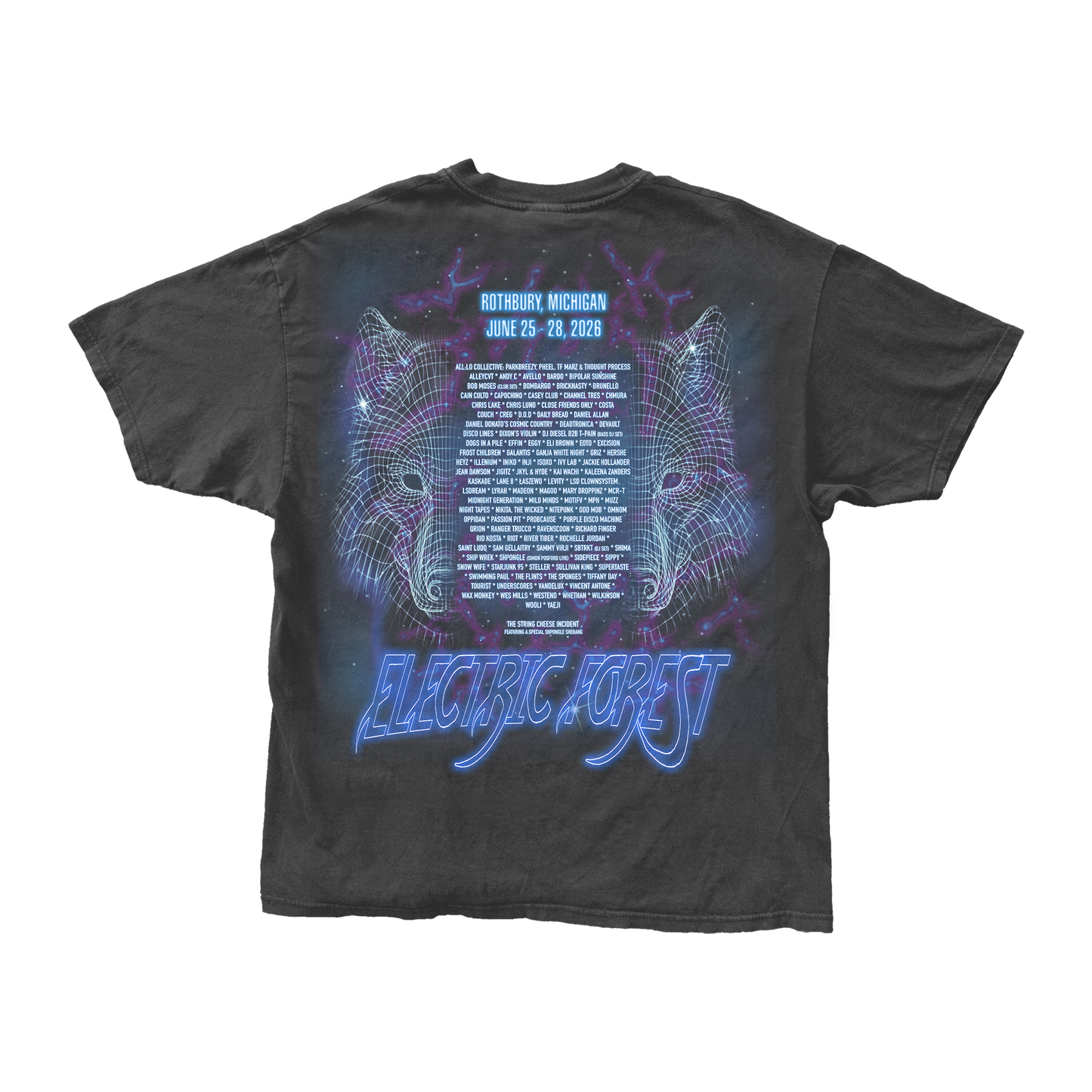 Blue Wolf 2026 Lineup Tee